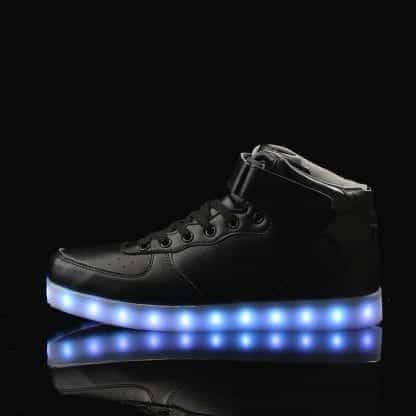 LED Shoes Mens Black High Top Remote - Image 8