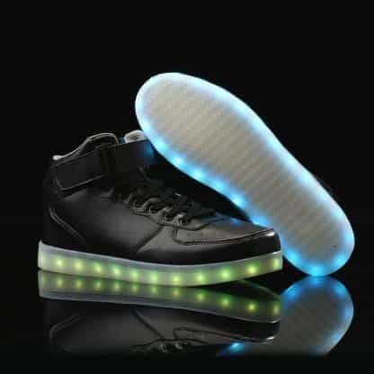 LED Shoes Mens Black High Top Remote - Image 4