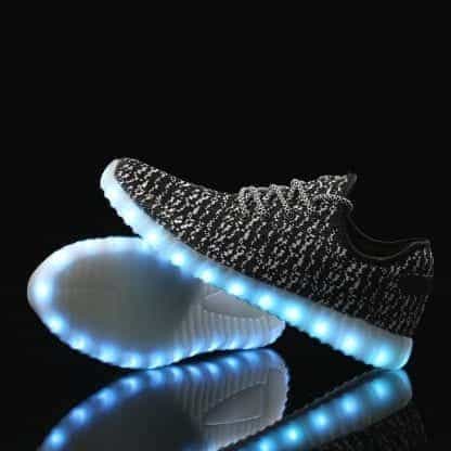 LED Light Up Trainers Women Black Remote - Image 6