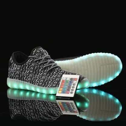 LED Light Up Trainers Women Black Remote