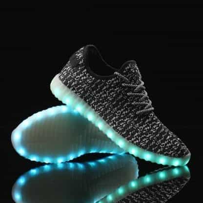 LED Light Up Trainers Women Black Remote - Image 3